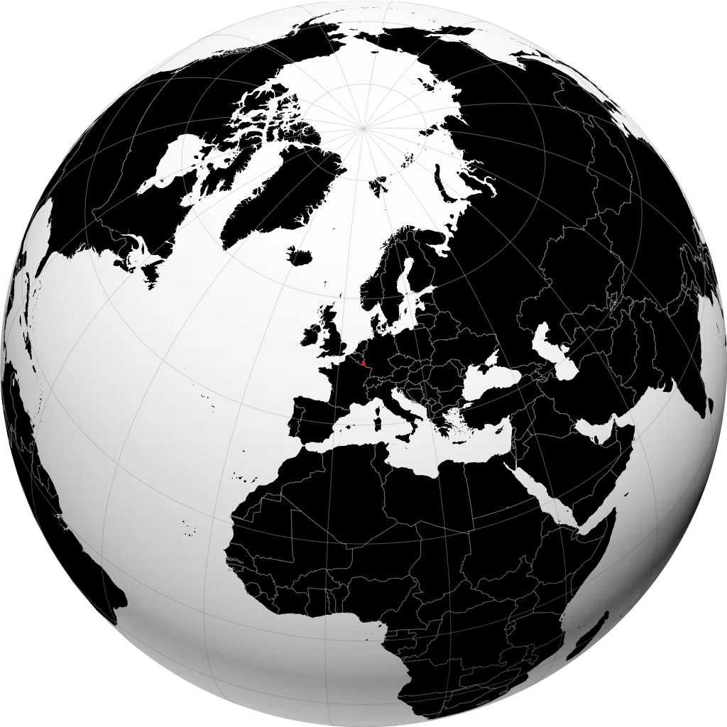 Luxembourg trên quả địa cầu