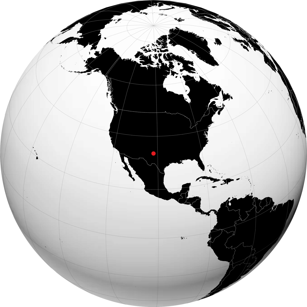 Lubbock trên quả địa cầu