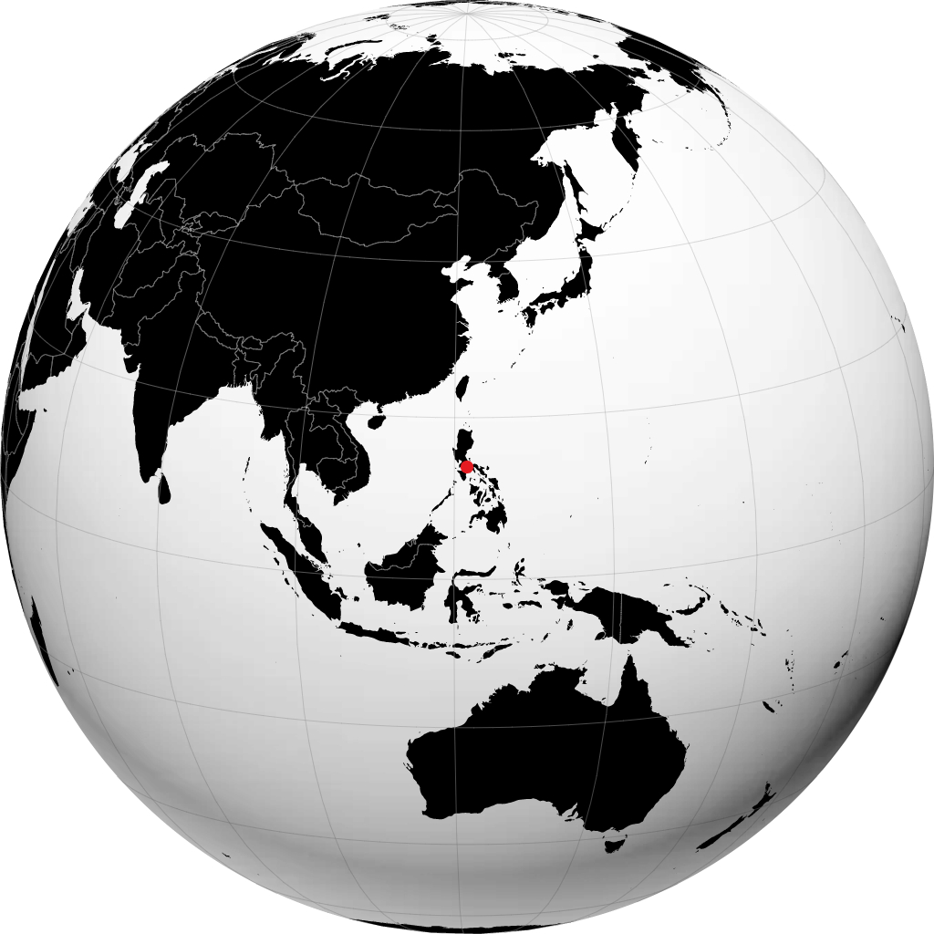 Lucena City trên quả địa cầu