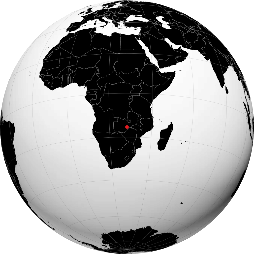 Lusaka trên quả địa cầu