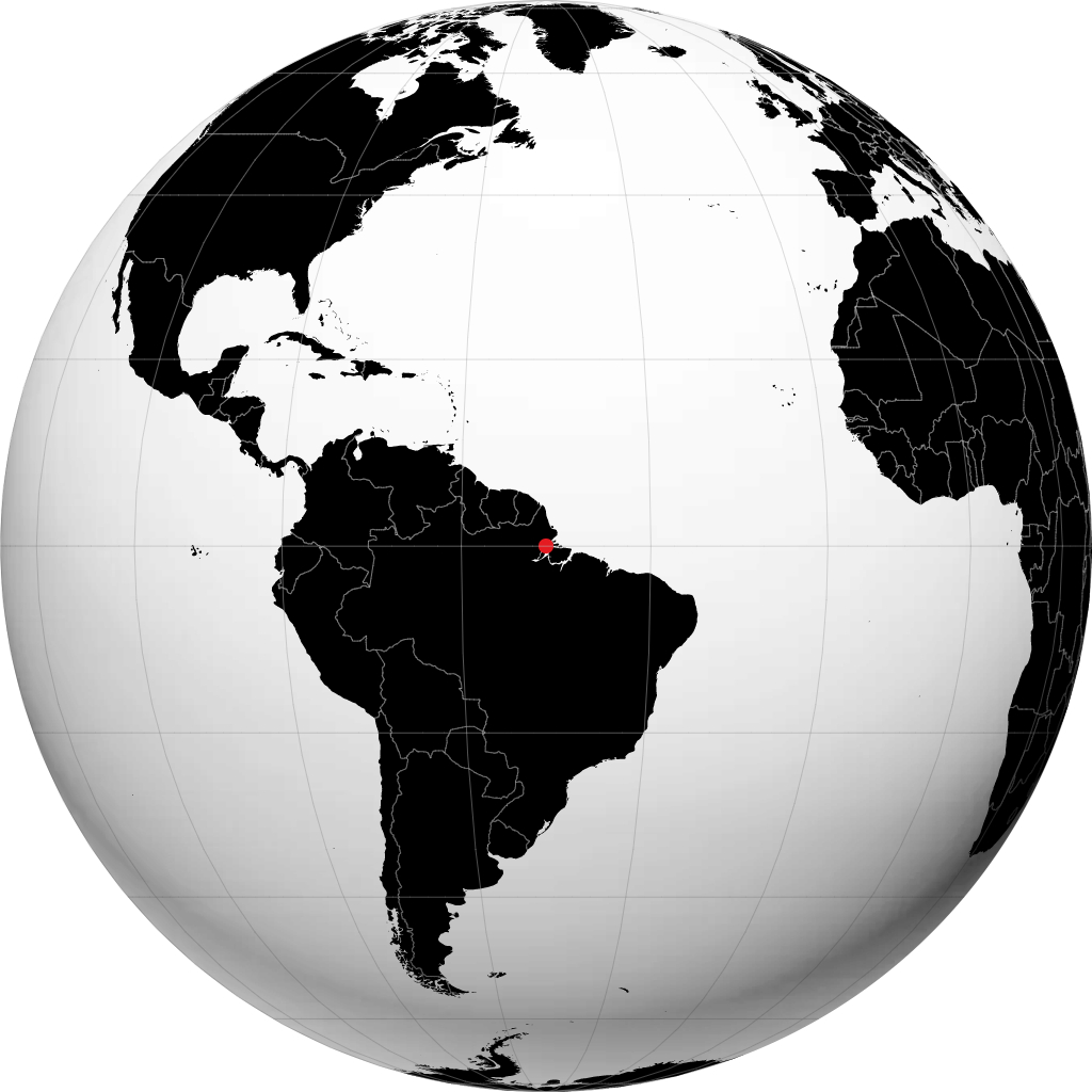 Macapá trên quả địa cầu