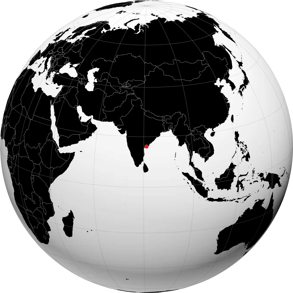 Machilipatnam trên quả địa cầu