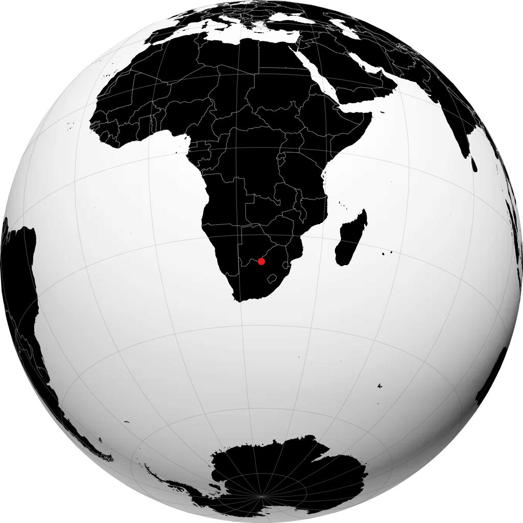 Mafikeng trên quả địa cầu