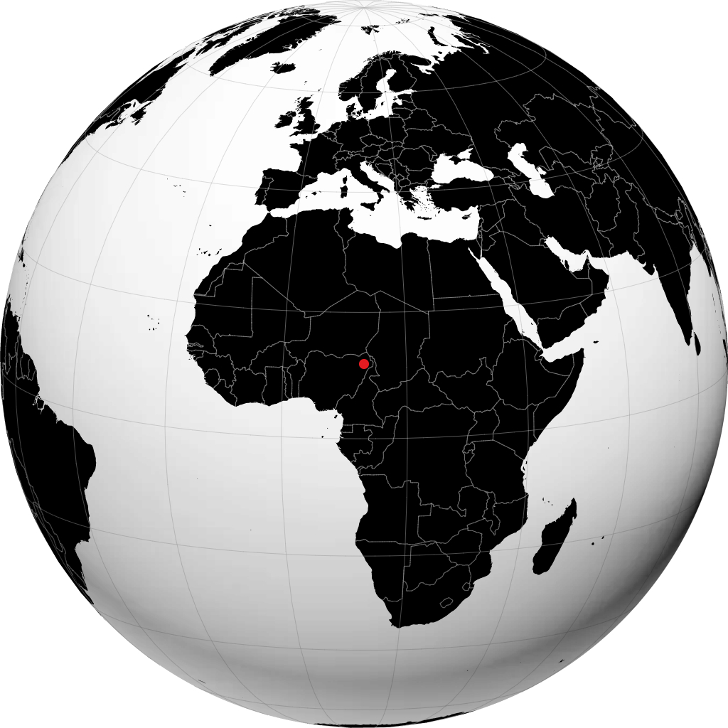 Maiduguri trên quả địa cầu