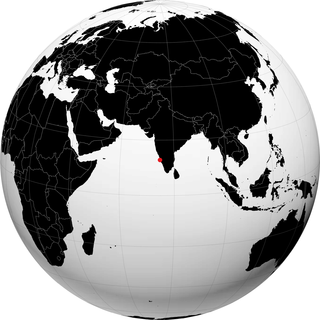 Mangalore trên quả địa cầu