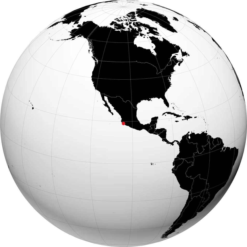Manzanillo trên quả địa cầu