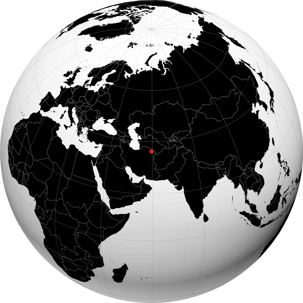 Mashhad trên quả địa cầu
