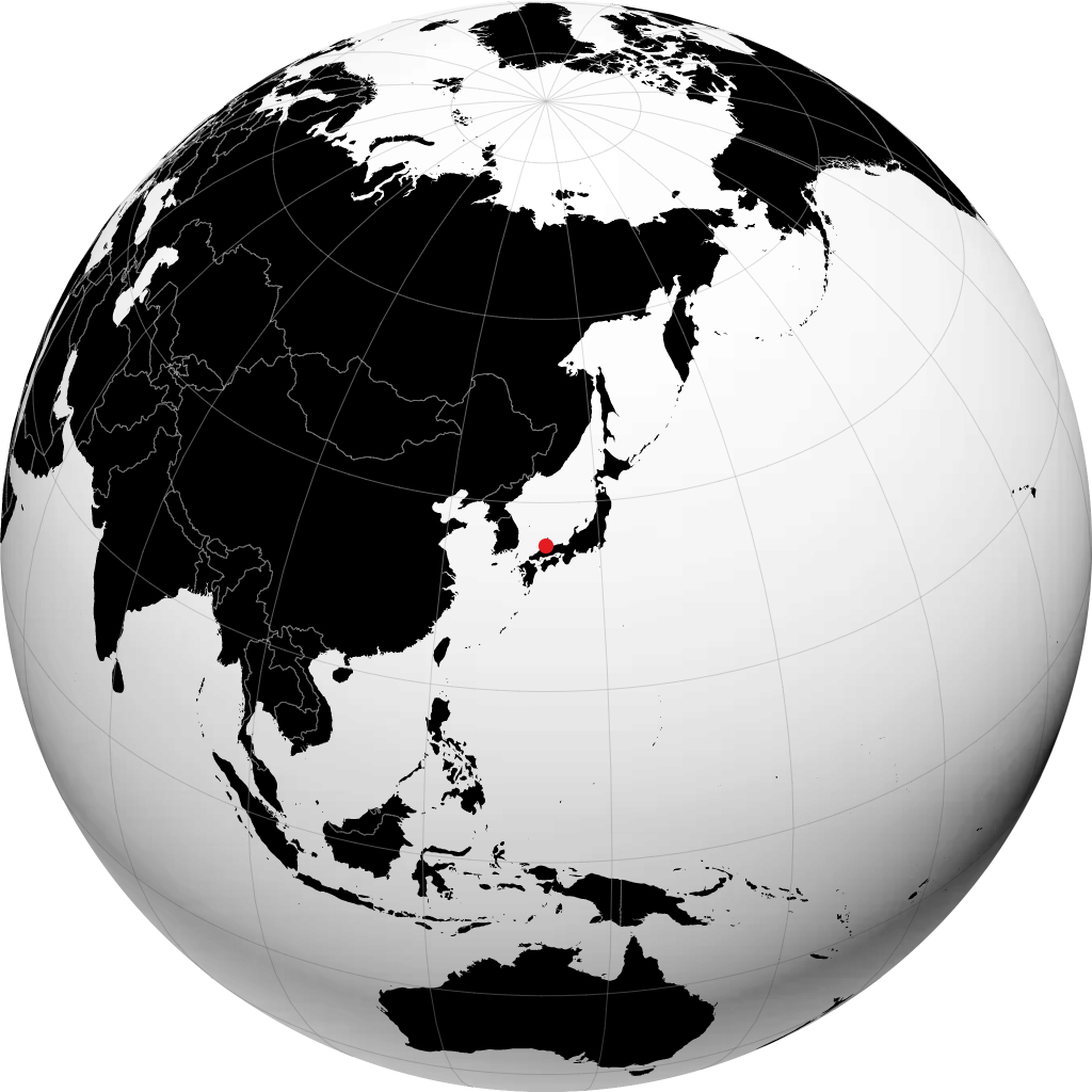 Matsue-shi trên quả địa cầu