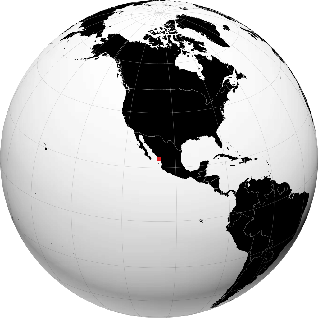 Mazatlán trên quả địa cầu