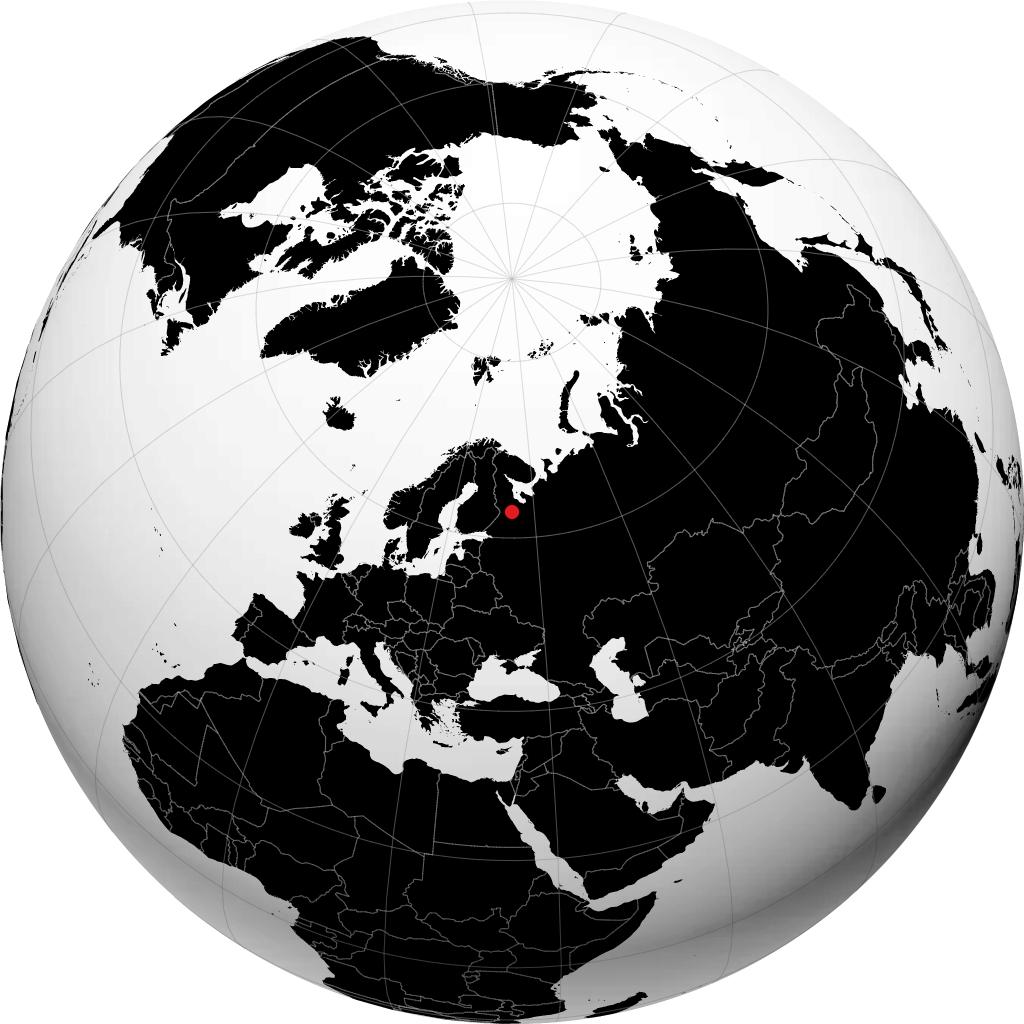 Medvezh'yegorsk trên quả địa cầu