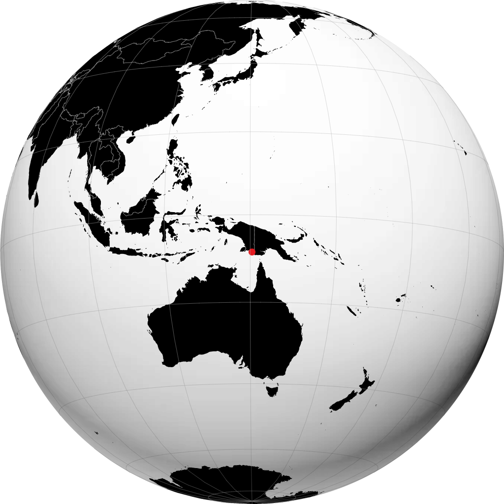 Merauke trên quả địa cầu
