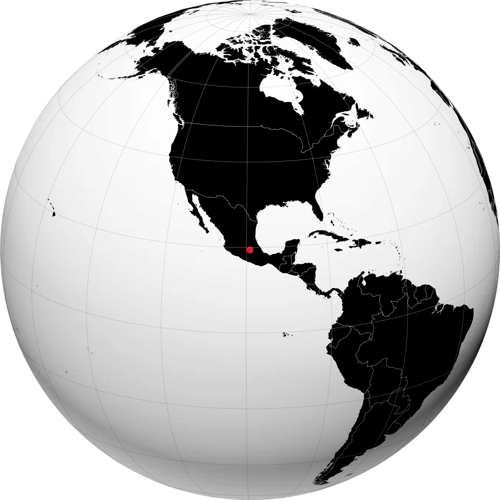 Thành phố Mexico trên quả địa cầu