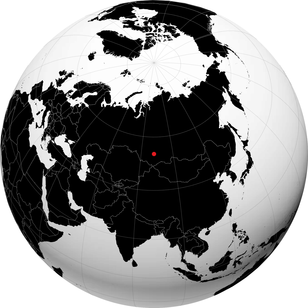 Mezhdurechensk trên quả địa cầu