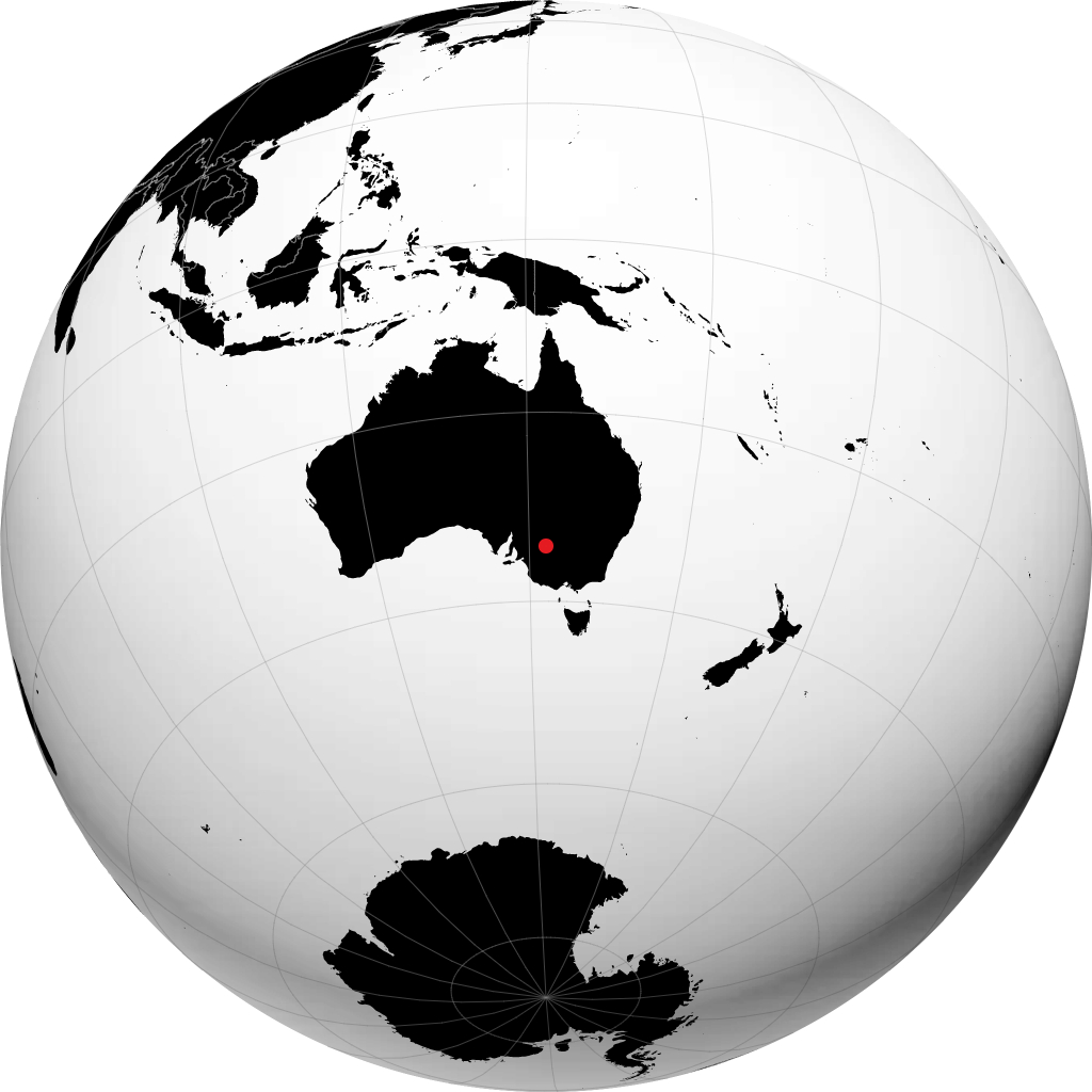Mildura trên quả địa cầu