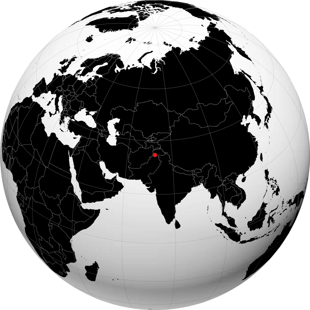 Mingora trên quả địa cầu