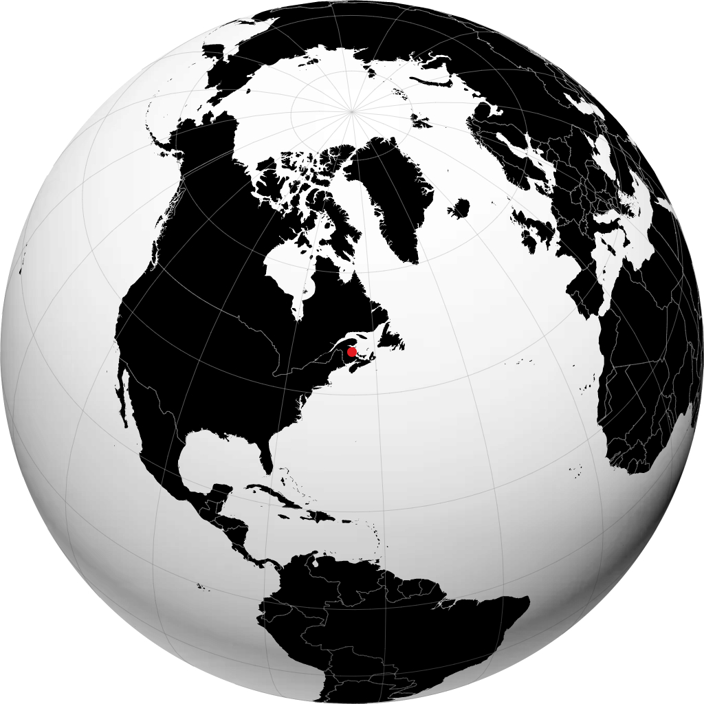 Miramichi trên quả địa cầu