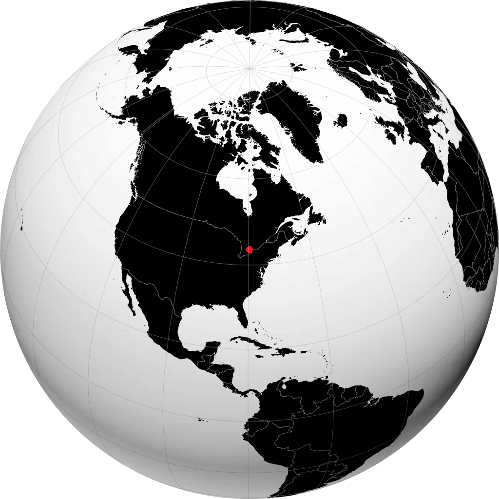 Mississauga trên quả địa cầu