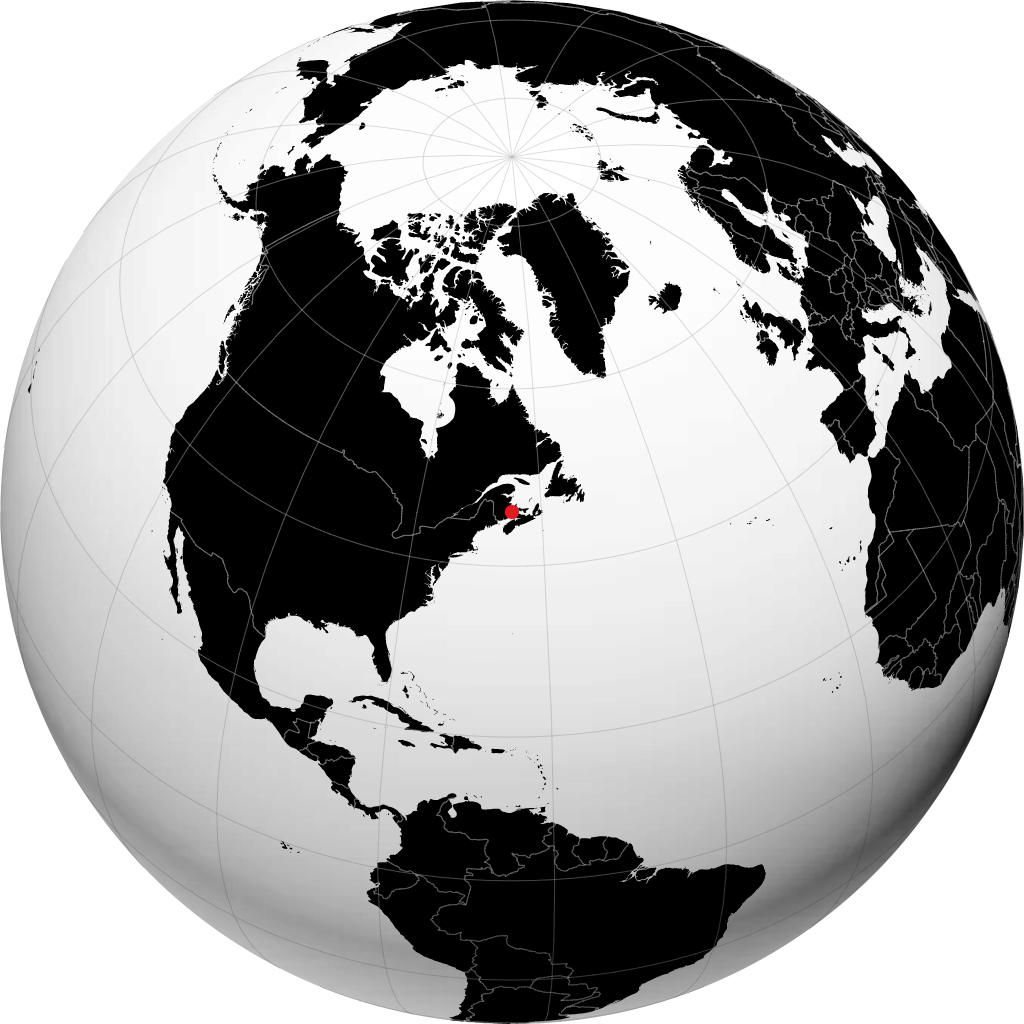 Moncton trên quả địa cầu