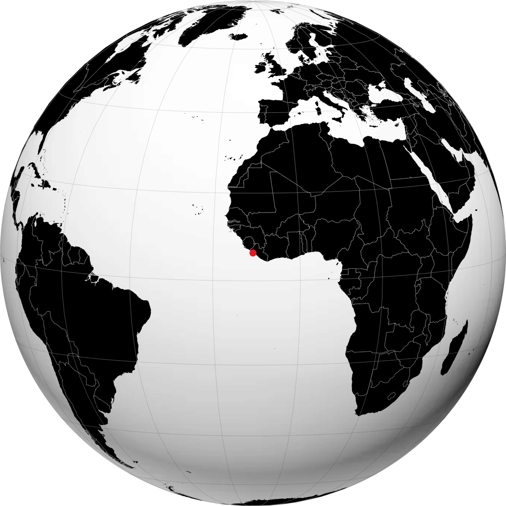 Monrovia trên quả địa cầu