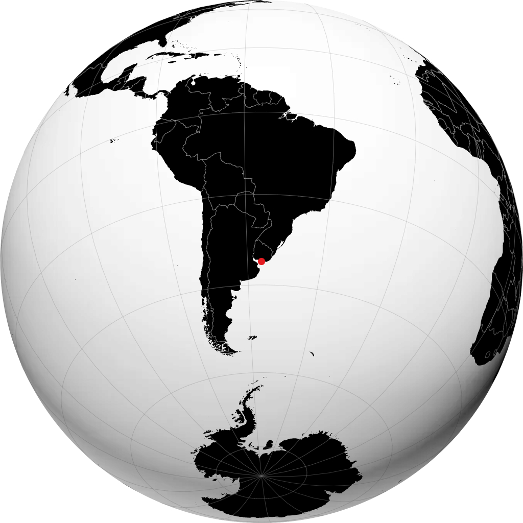 Montevideo trên quả địa cầu