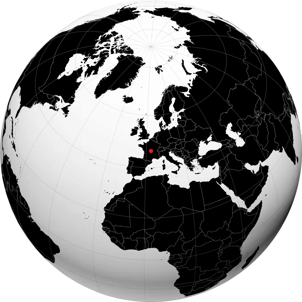 Montluçon trên quả địa cầu