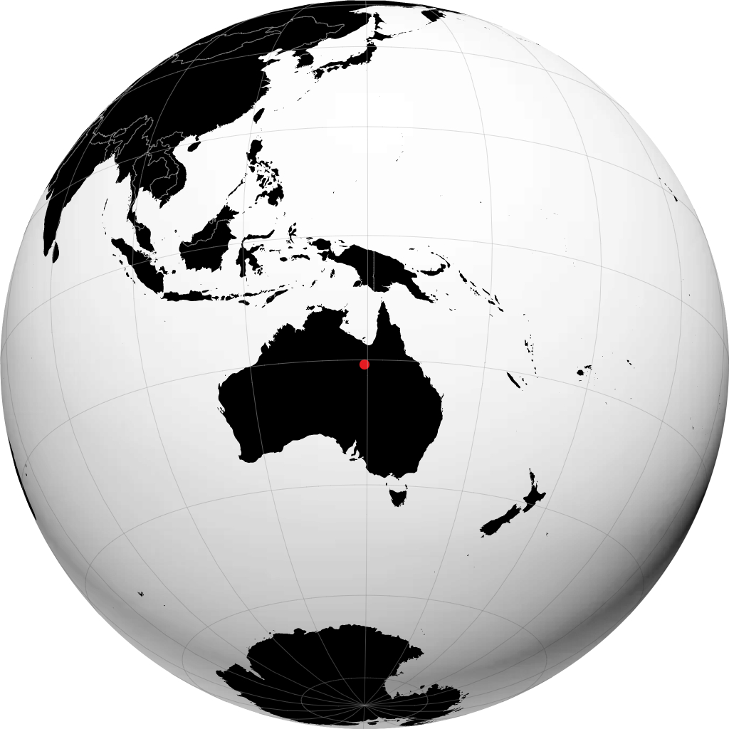 Mount Isa trên quả địa cầu
