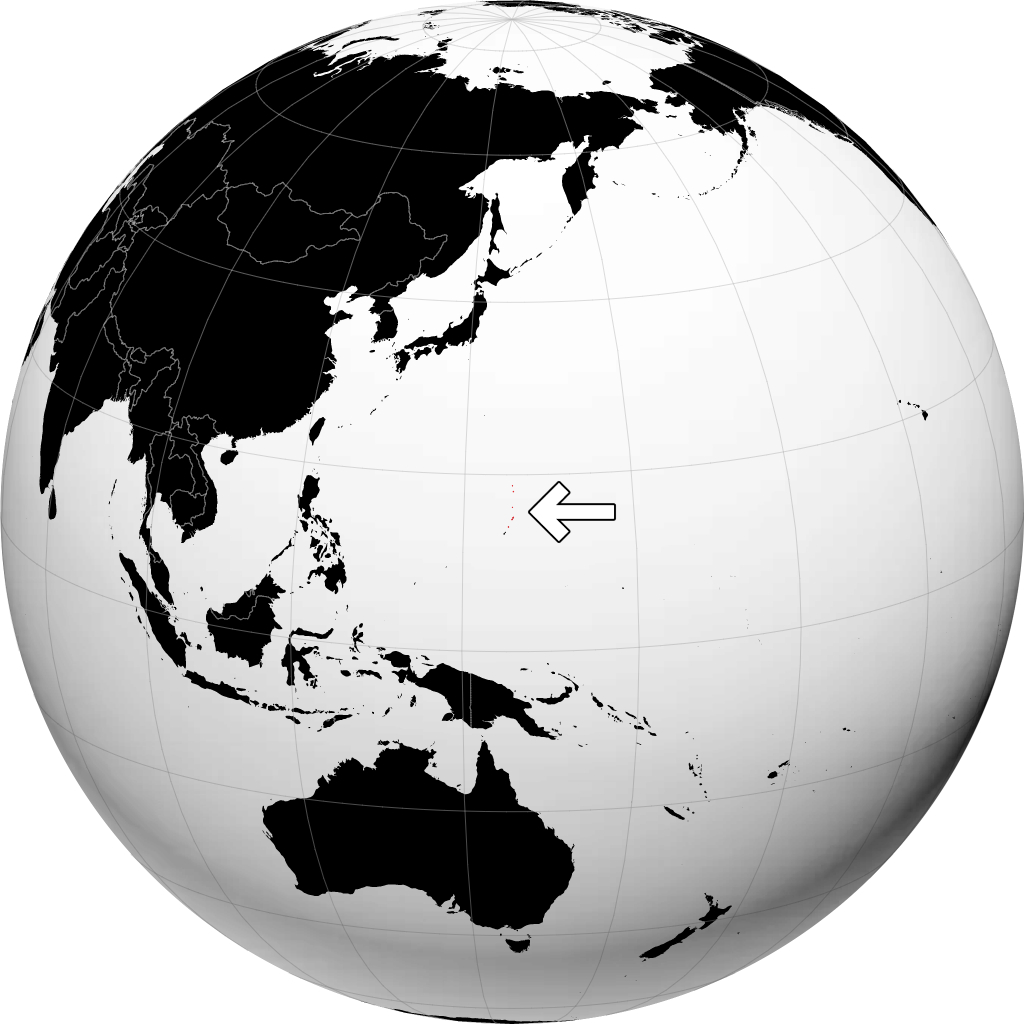 Quần đảo Bắc Mariana trên quả địa cầu