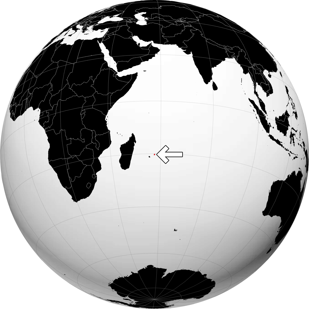Mauritius trên quả địa cầu