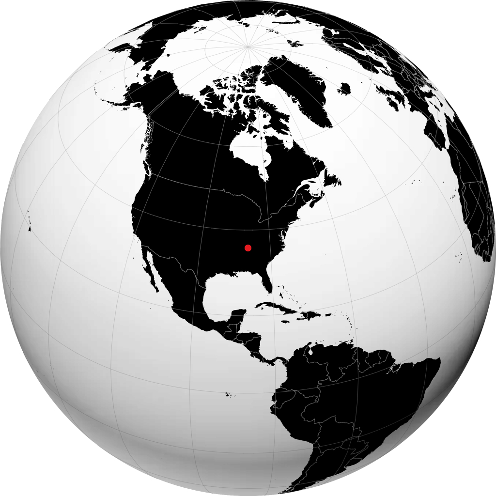 Murfreesboro trên quả địa cầu
