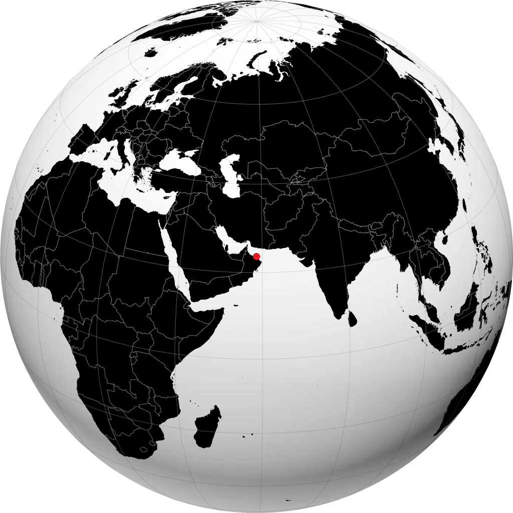 Muscat trên quả địa cầu