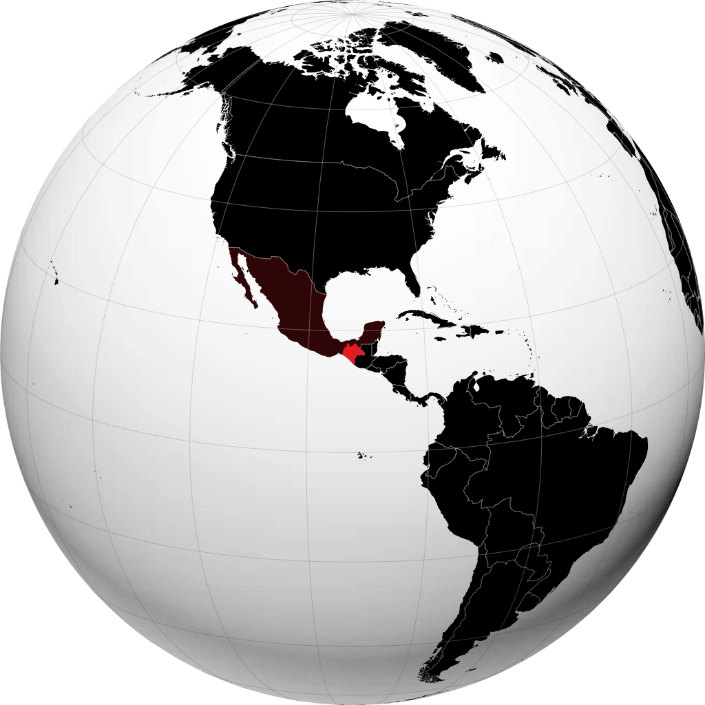 Bang Chiapas trên quả địa cầu