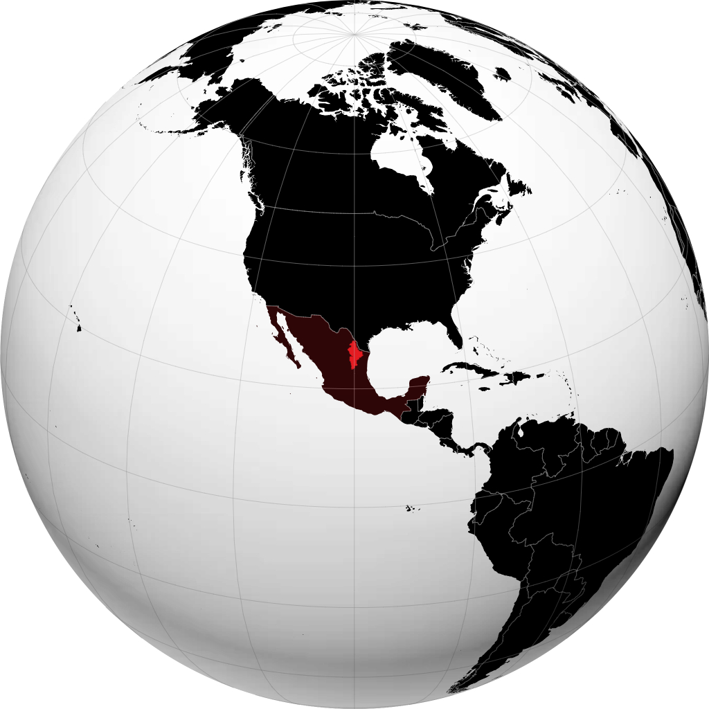 Bang Nuevo Leon trên quả địa cầu