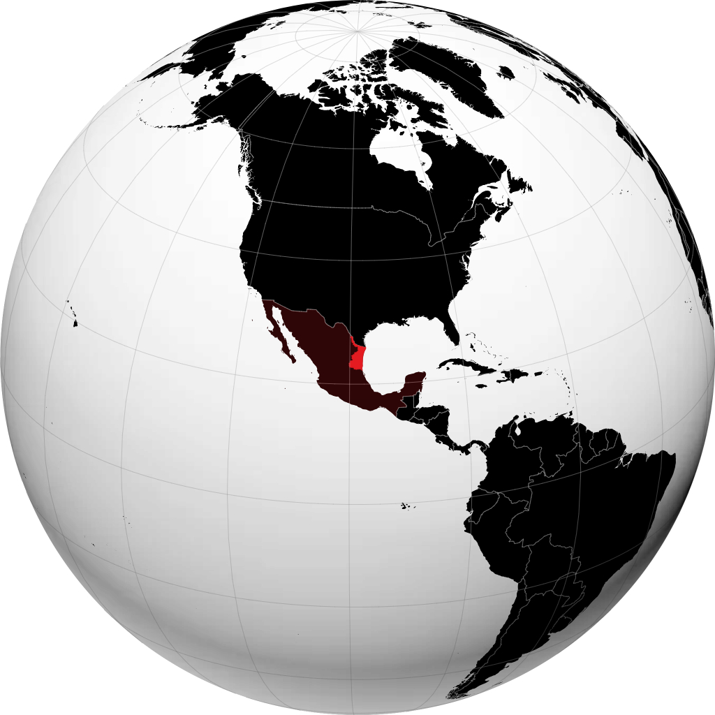 Bang Tamaulipas trên quả địa cầu