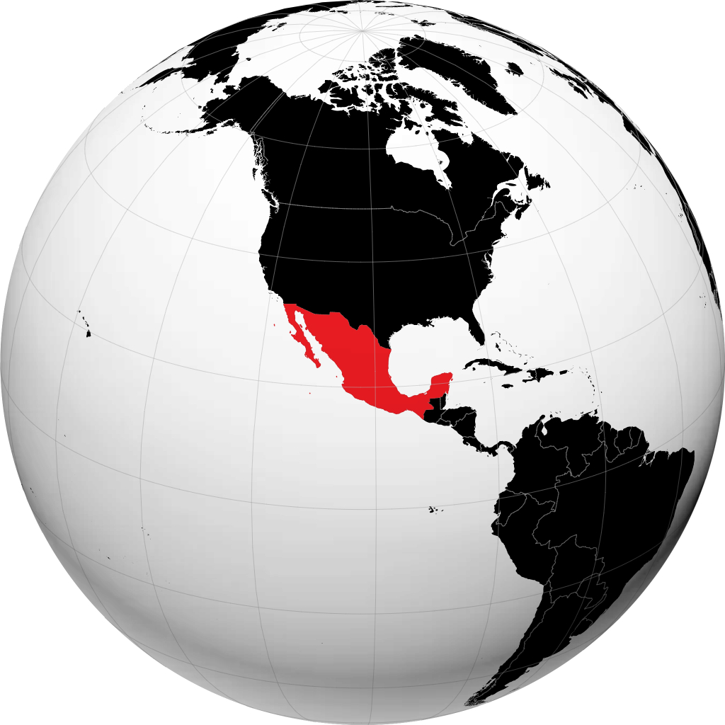 Mexico trên quả địa cầu