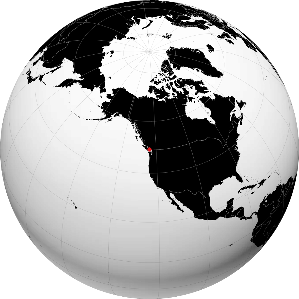 Nanaimo trên quả địa cầu