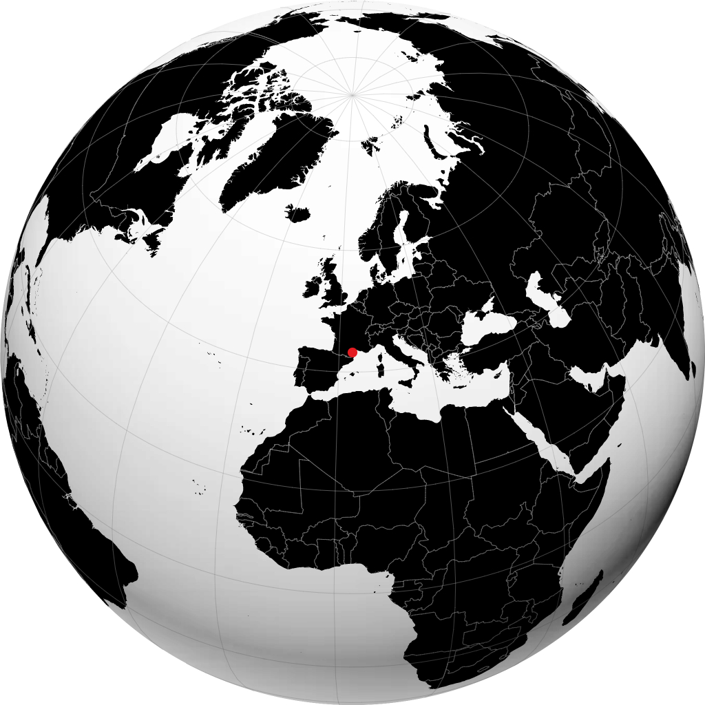Narbonne trên quả địa cầu