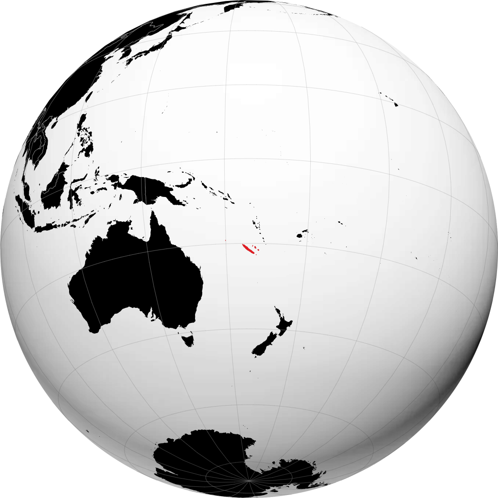 New Caledonia trên quả địa cầu