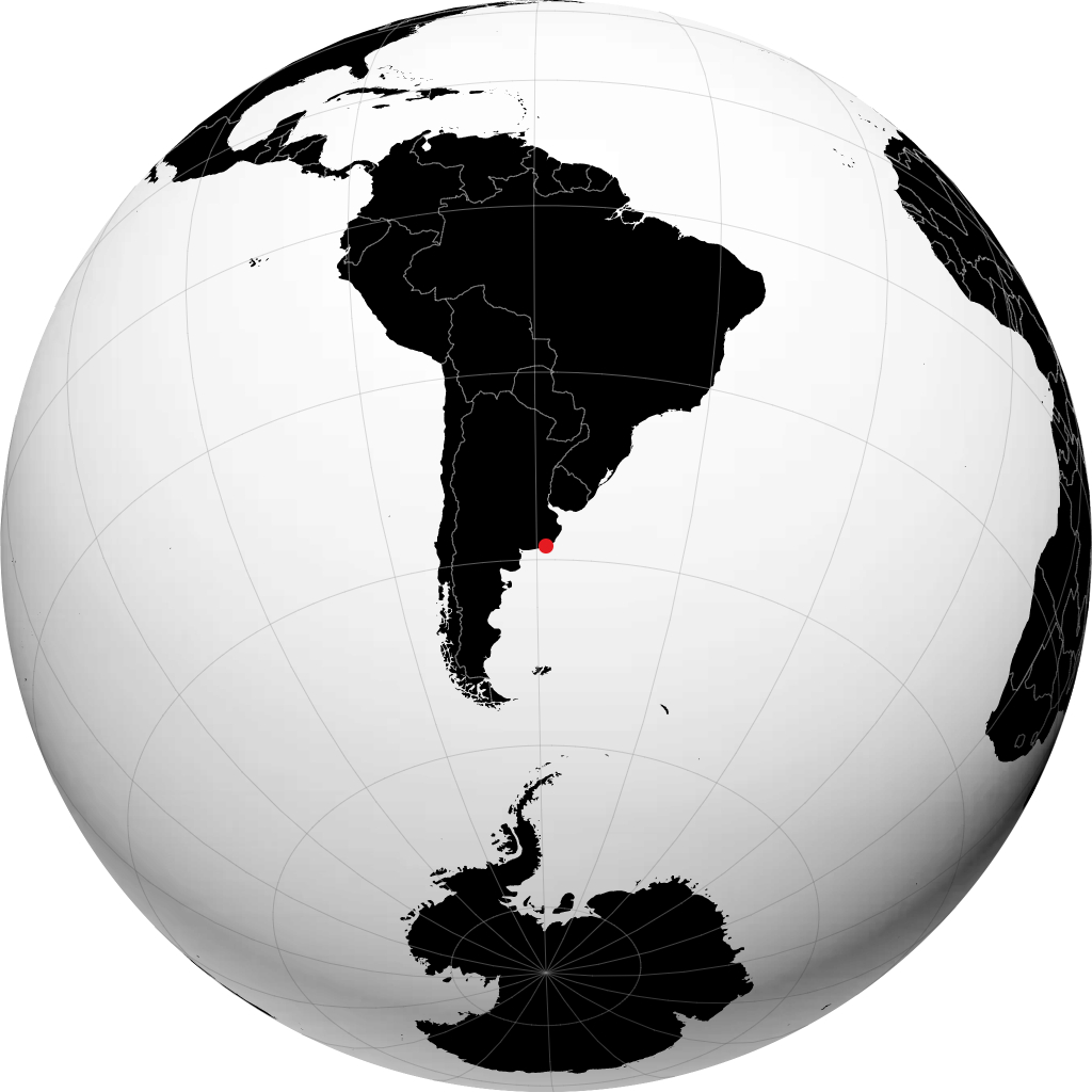 Necochea trên quả địa cầu