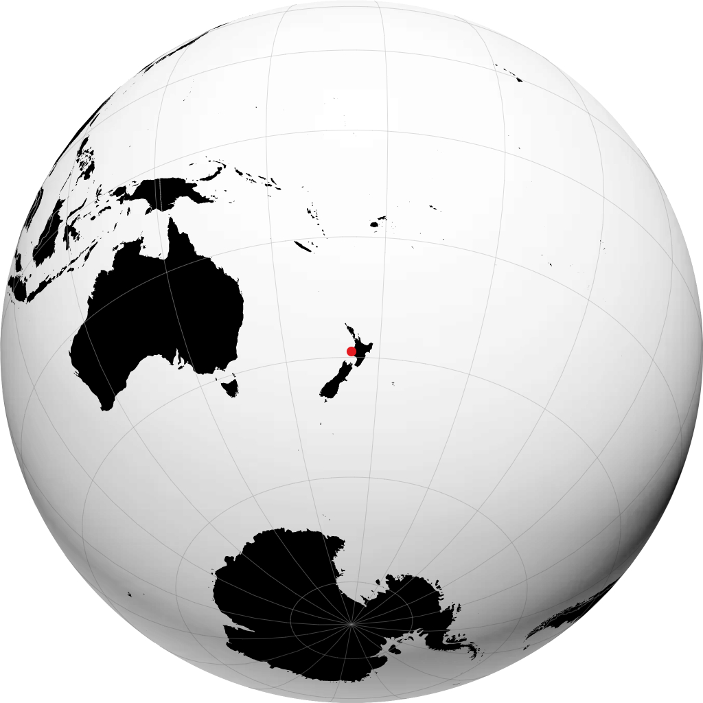 New Plymouth trên quả địa cầu