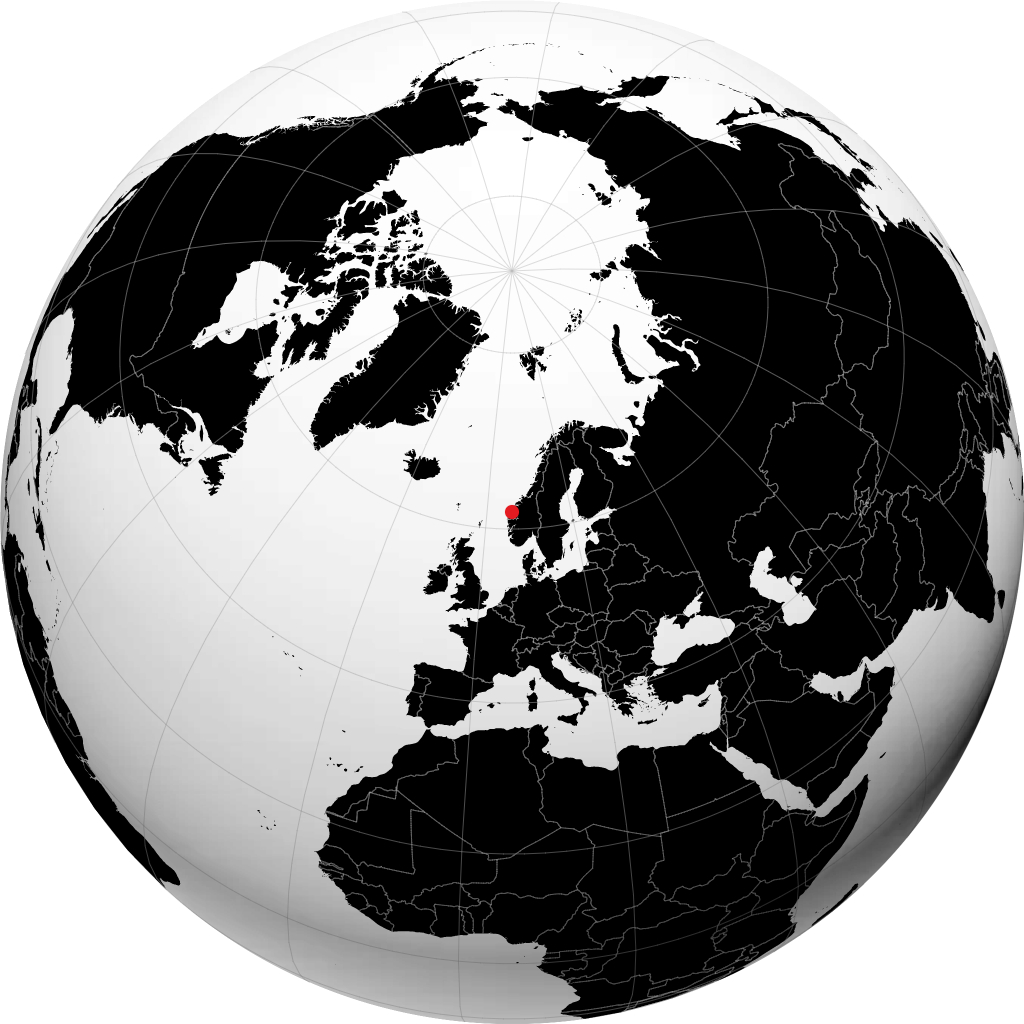 Nordfjordeid trên quả địa cầu