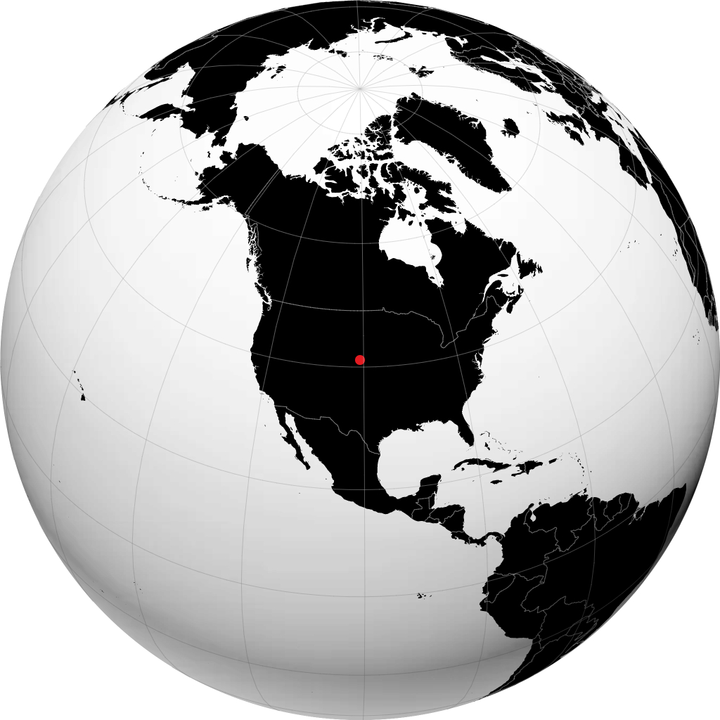 North Platte trên quả địa cầu