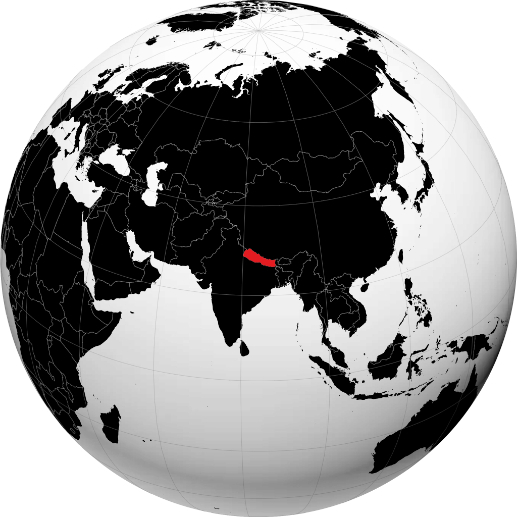 Nepal trên quả địa cầu