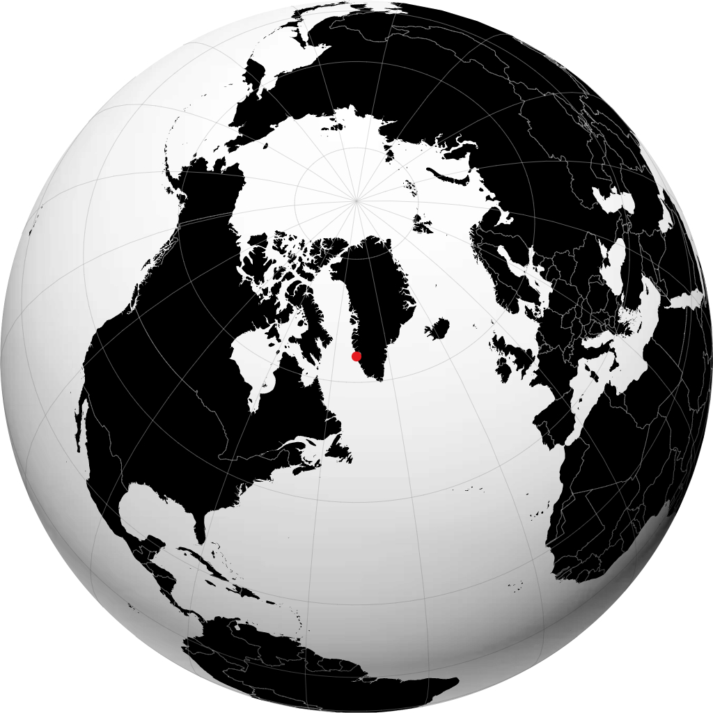 Nuuk trên quả địa cầu