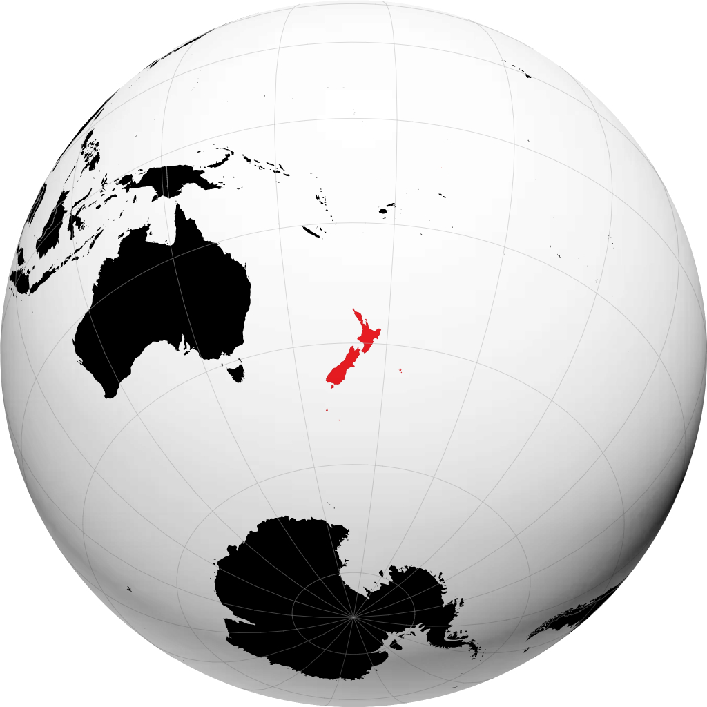 New Zealand trên quả địa cầu