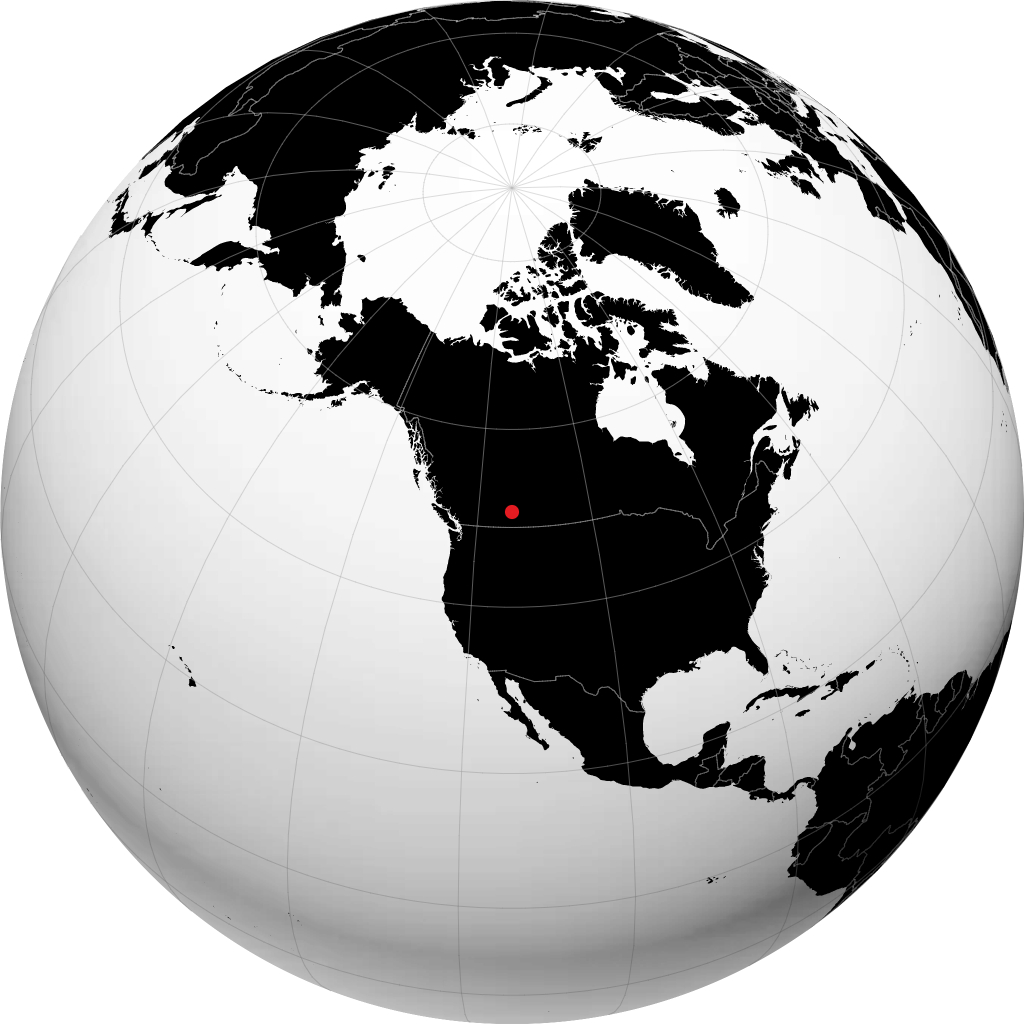 Okotoks trên quả địa cầu