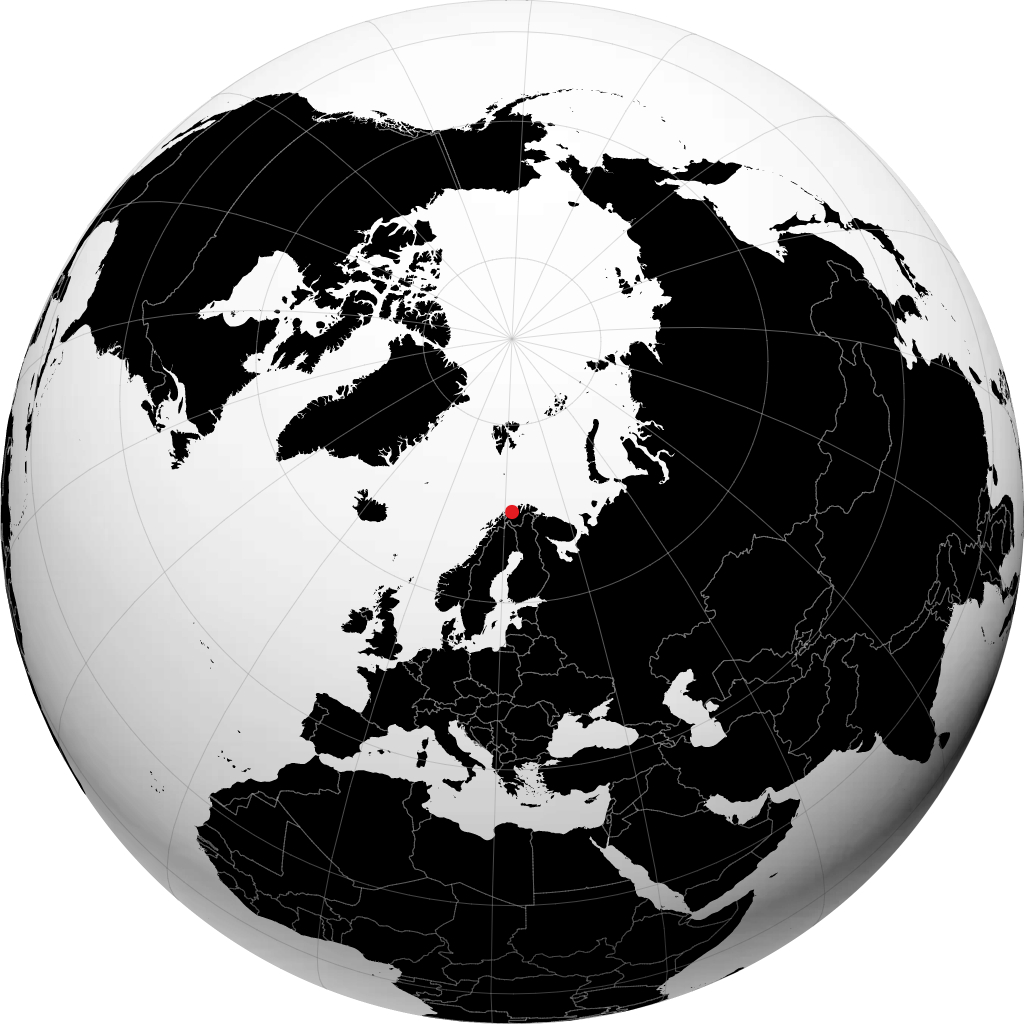 Oksfjord trên quả địa cầu