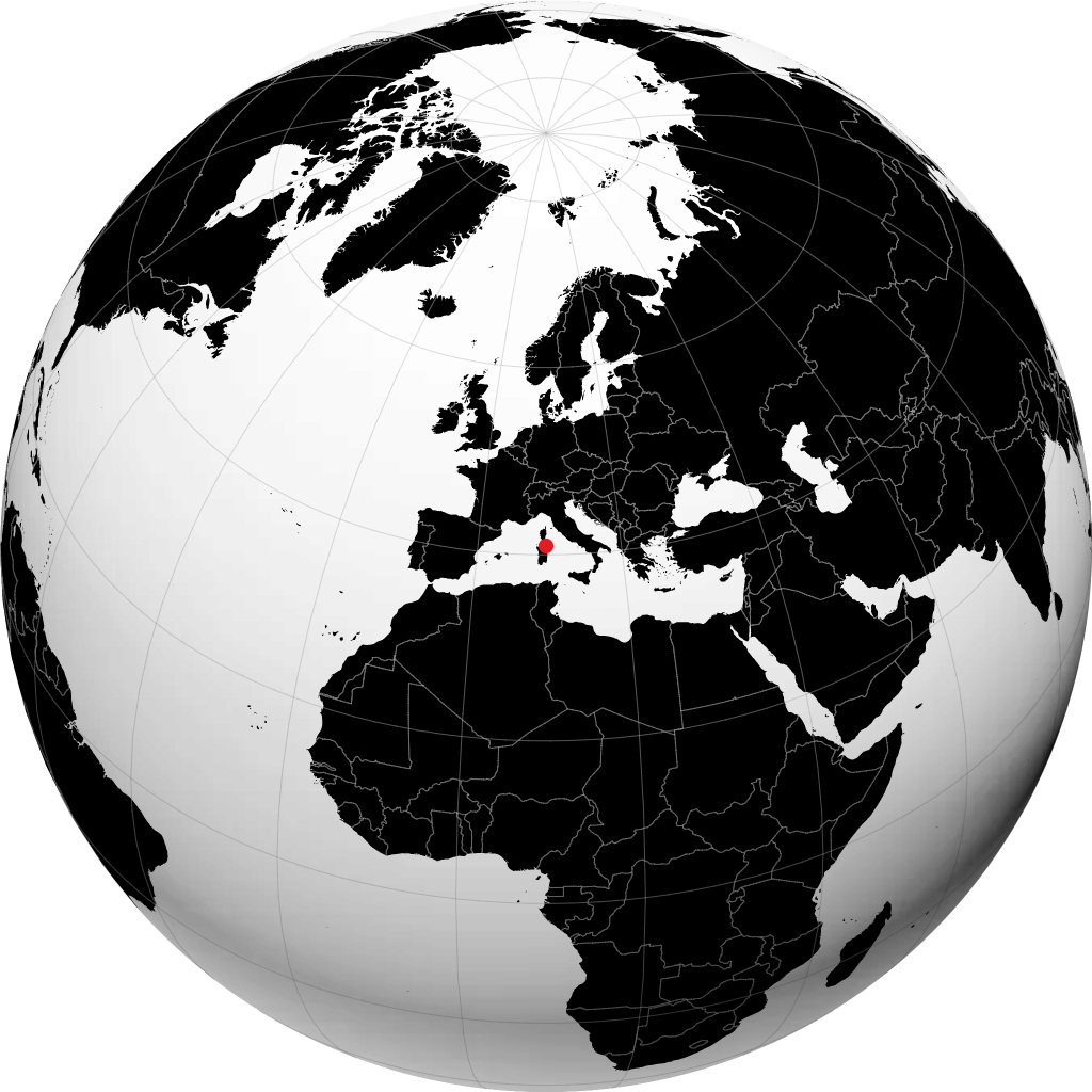 Olbia trên quả địa cầu