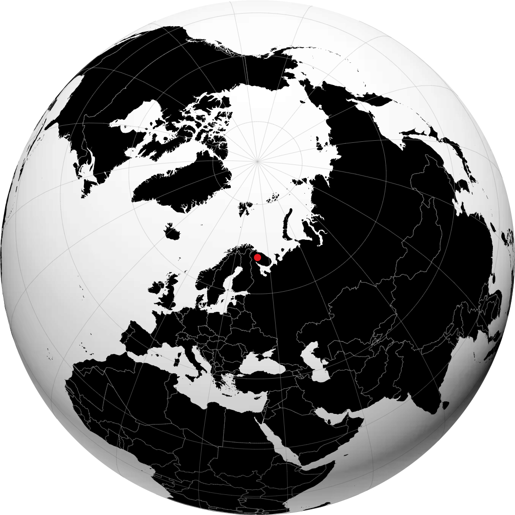 Olenegorsk trên quả địa cầu