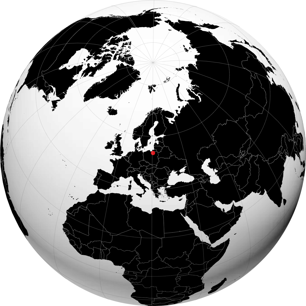 Olsztyn trên quả địa cầu