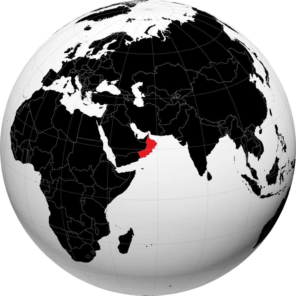 Oman trên quả địa cầu